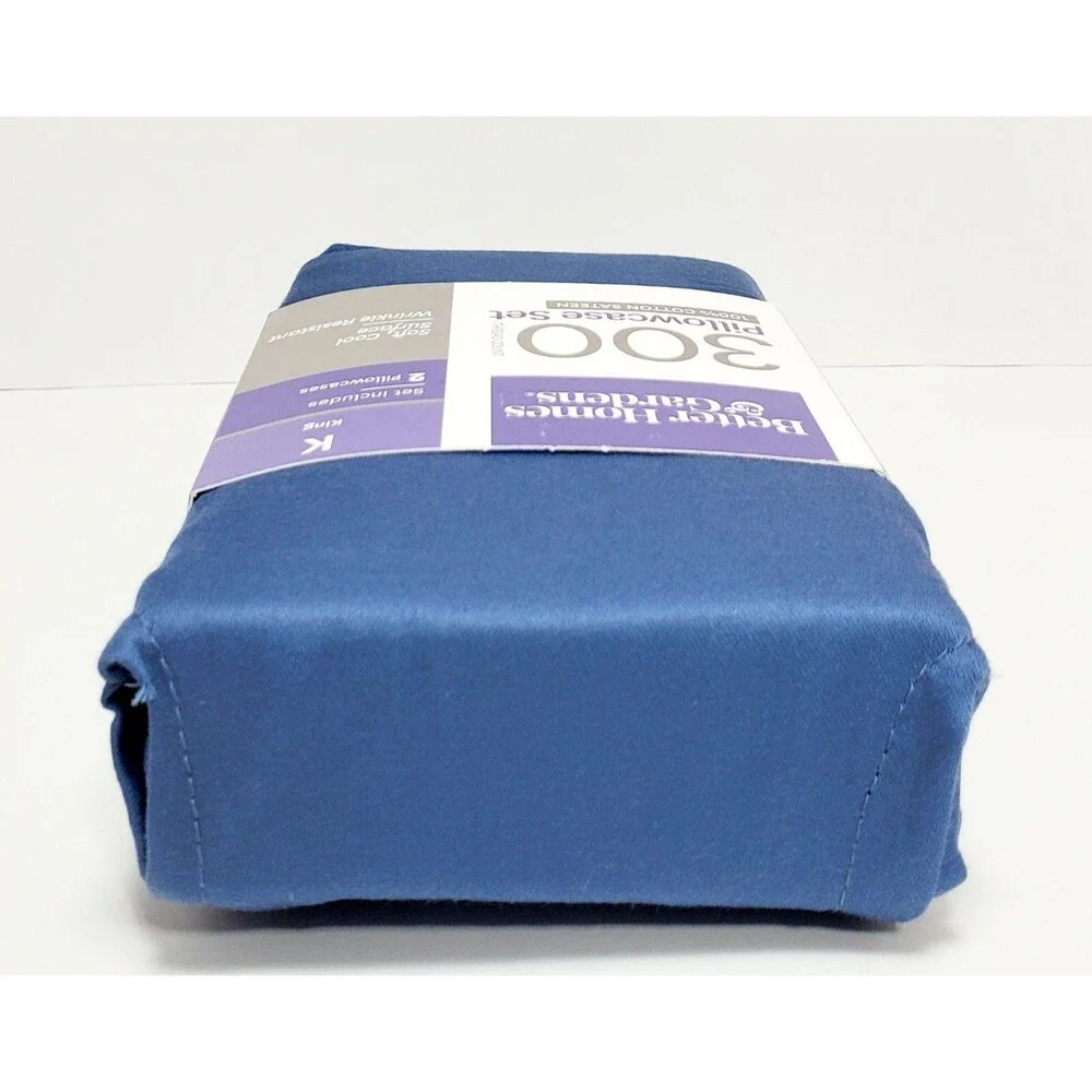 Better Homes & Gardens King Pillowcase Set 100% Cotton 300 Thread Count New
